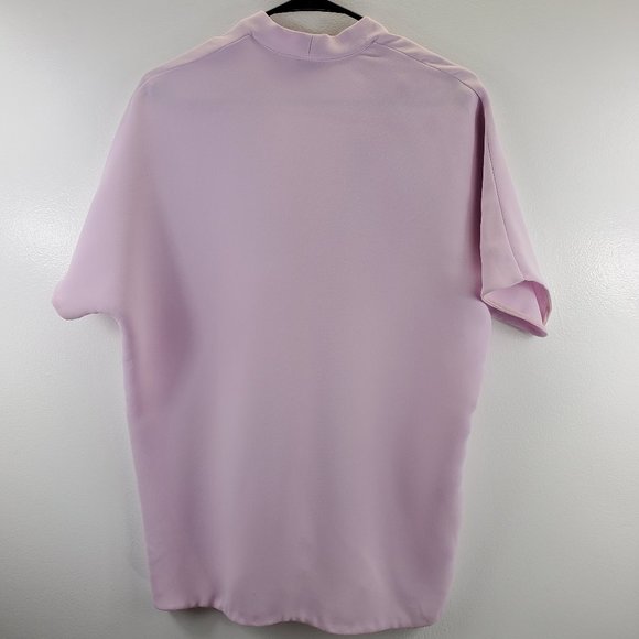 SoldE Vince Layered Vneck Crepe Blouse in Pink - Picture 5 of 14